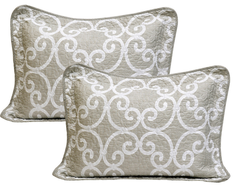 5 Piece Glena Gatework Bedspread, 90" X 90