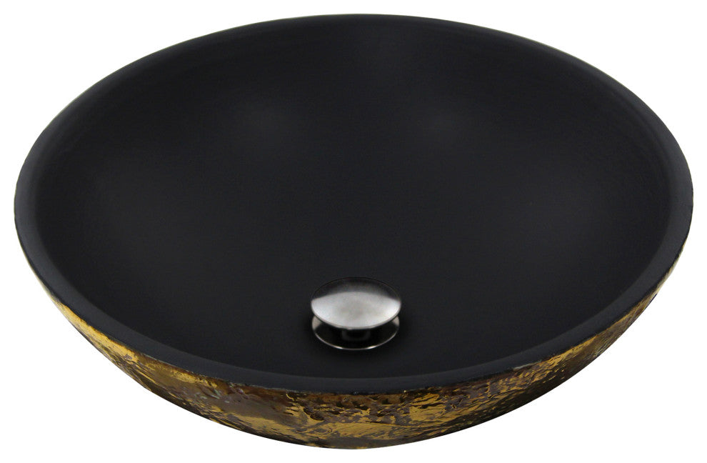 Nantucket Sinks RC7040GMS-MB Drake Hand-decorated Vanity Sink - Matte Black
