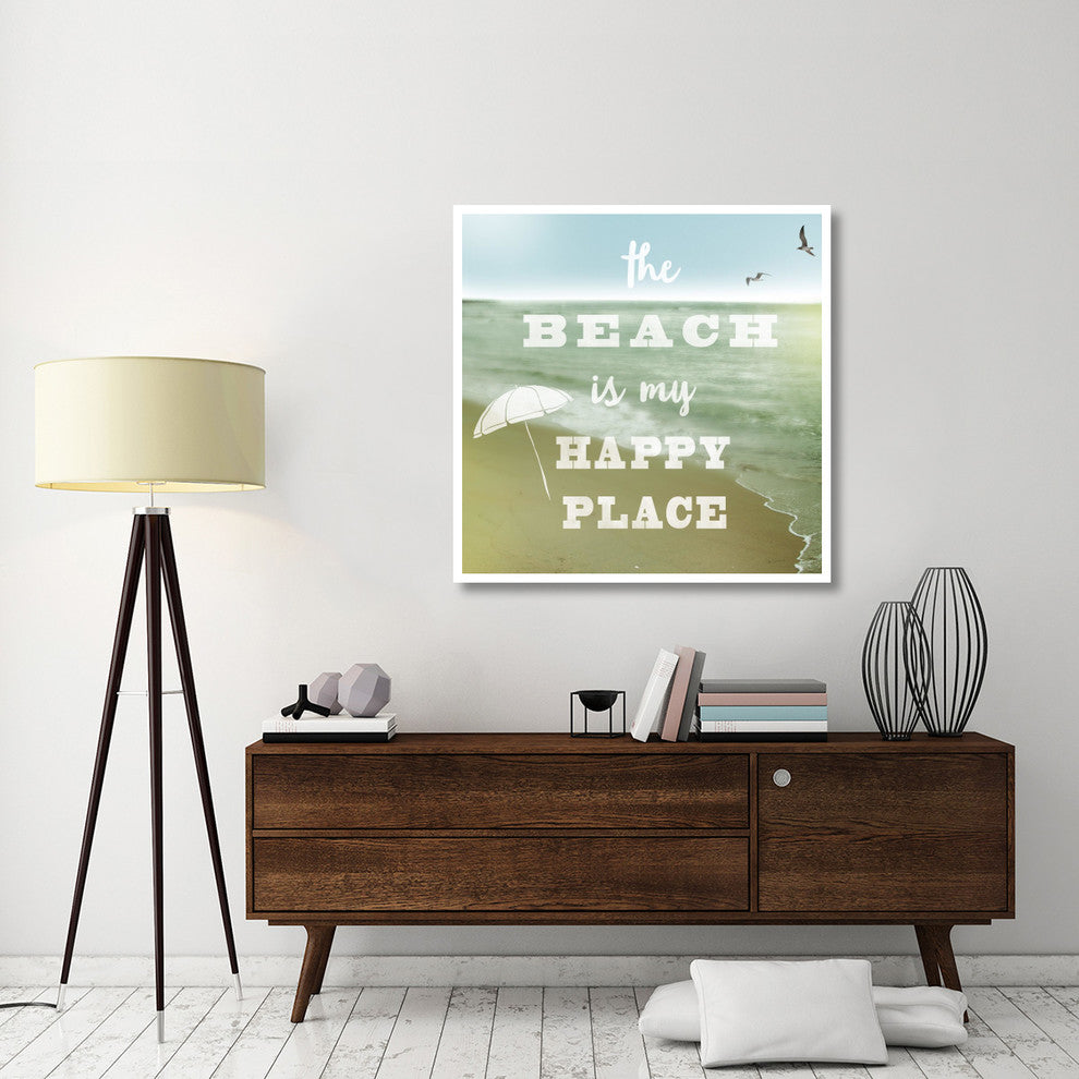 "Happy Beach" Digital Paper Print by Sue Schlabach, 42"x42"