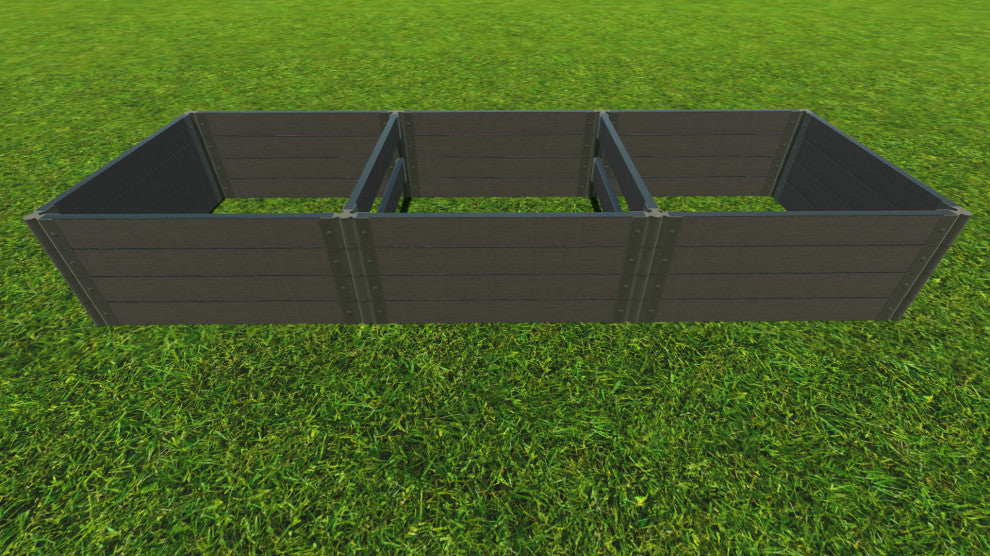 Weathered Wood Raised Garden 4'x12'x22" 2" Profile