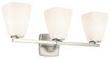 23.75" 3-Light Vanity Light With Opal Glass