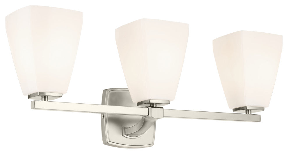 23.75" 3-Light Vanity Light With Opal Glass