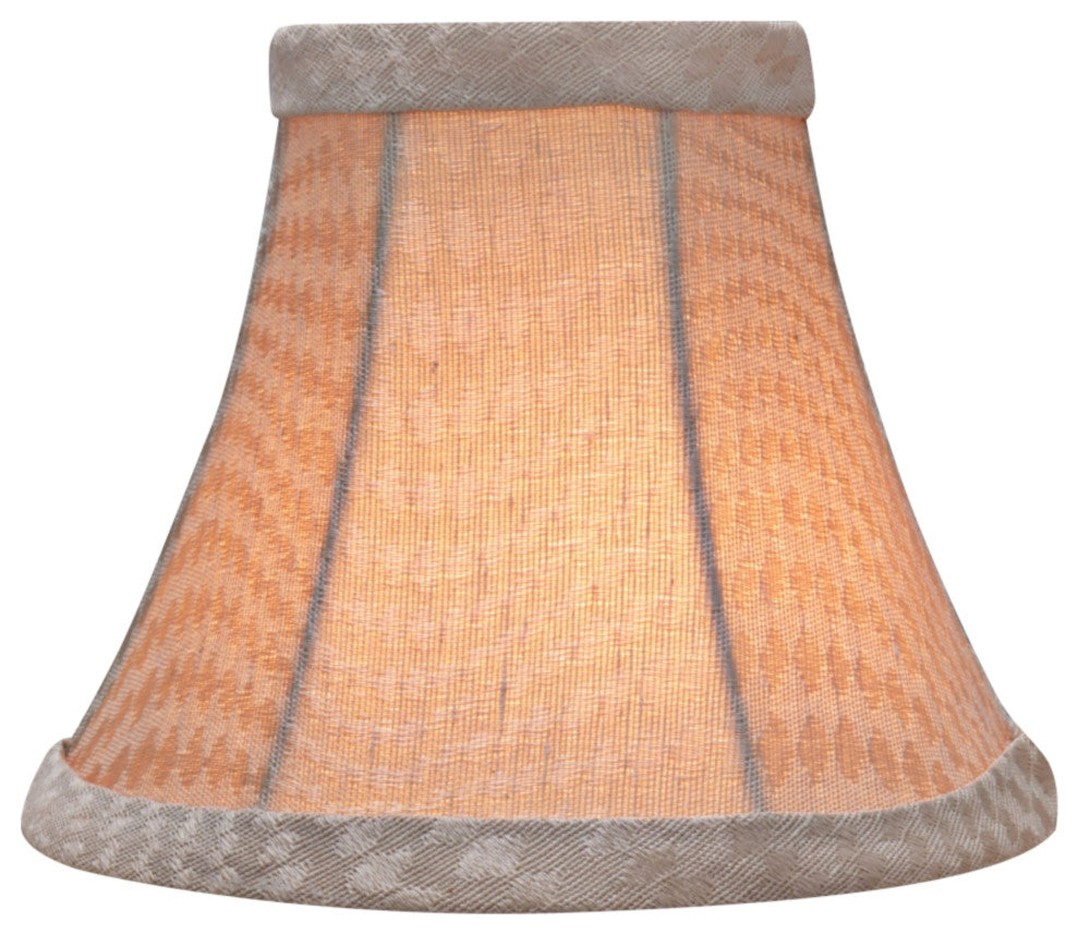 30060-5 Small Bell  Chandelier Clip On Lamp Shade Dark Beige 3"x6"x5"