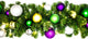 9'' Blended Pine Garland Decorated With The Mardi Gras Ornament