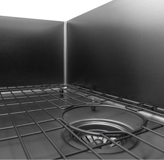 32 in. Single Bowl Undermount Kitchen Sink with in PVD Gunmetal