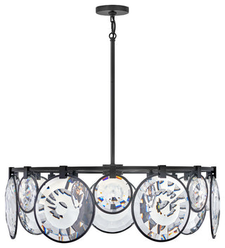 Fredrick Ramond FR31265 Nala 7 Light 31"W Drum Pendant - Heritage Brass