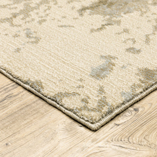 Elements Abstract Desert Beige/Grey Area Rug, 2'6"x12'