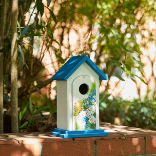 Distressed Solid Wood Daisy Birdhouses