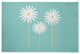 Floral Print Spring Chenille Rug, Light Blue, 4'x6'