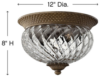 Hinkley Plantation Small Flush Mount, Pearl Bronze