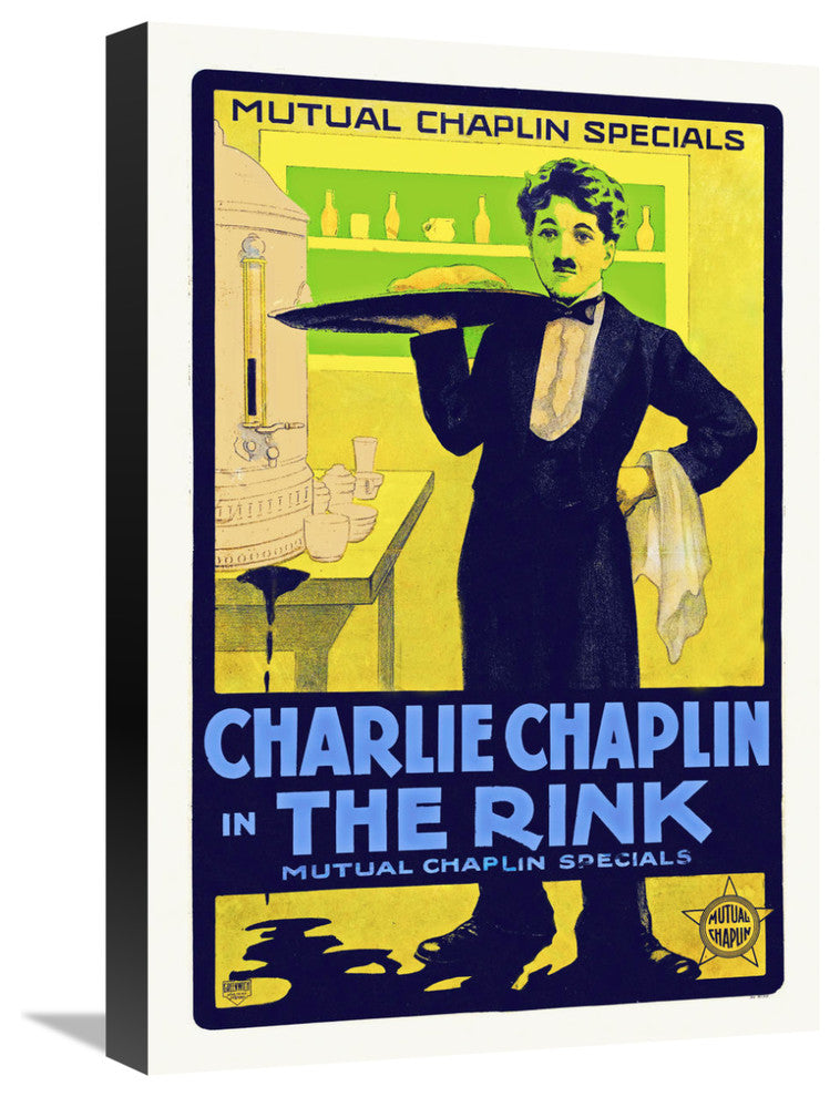 "Charlie Chaplin, The Rink - 1916" Canvas by Hollywood Photo Archive, 15x22"