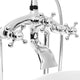AKDY Freestanding Tub Filler Cross Knobs Handle Telephone Bath Bathtub Faucet