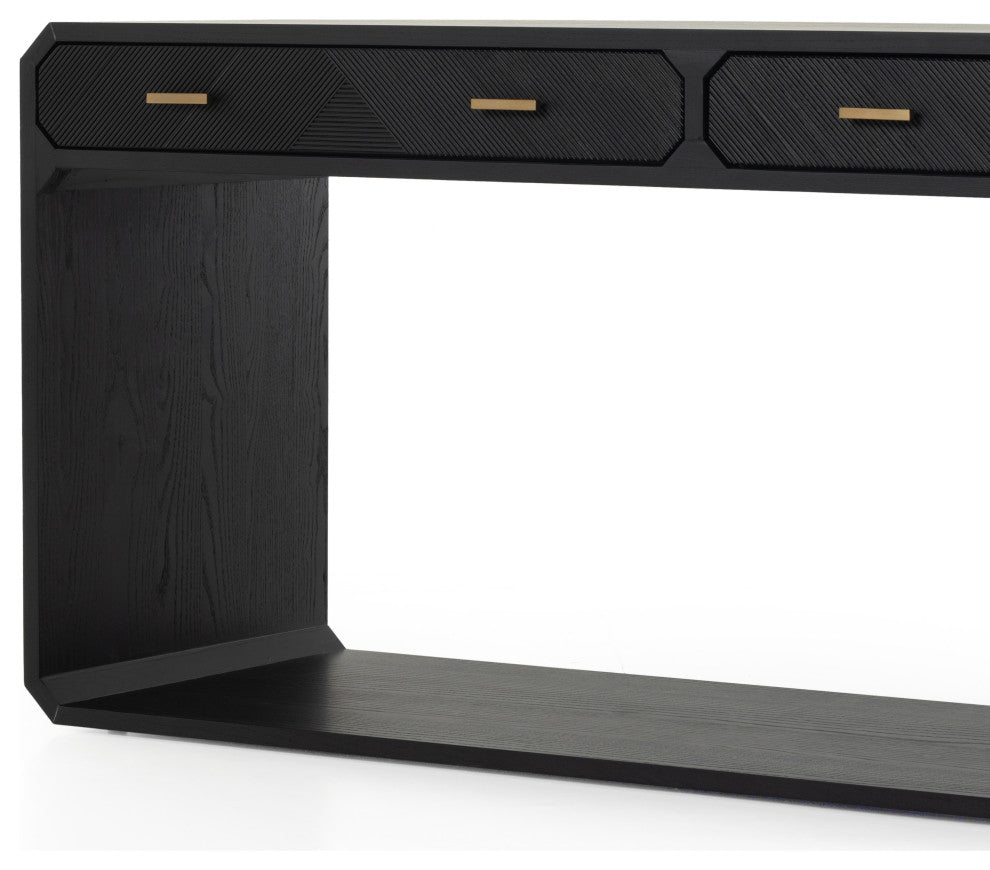 Caspian Console Table-Black Ash