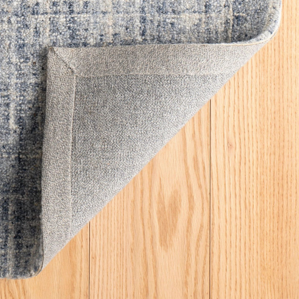 Dash & Albert Harris Blue/Ivory Hand Micro Hooked Wool Rug, Blue, 3' x 5'