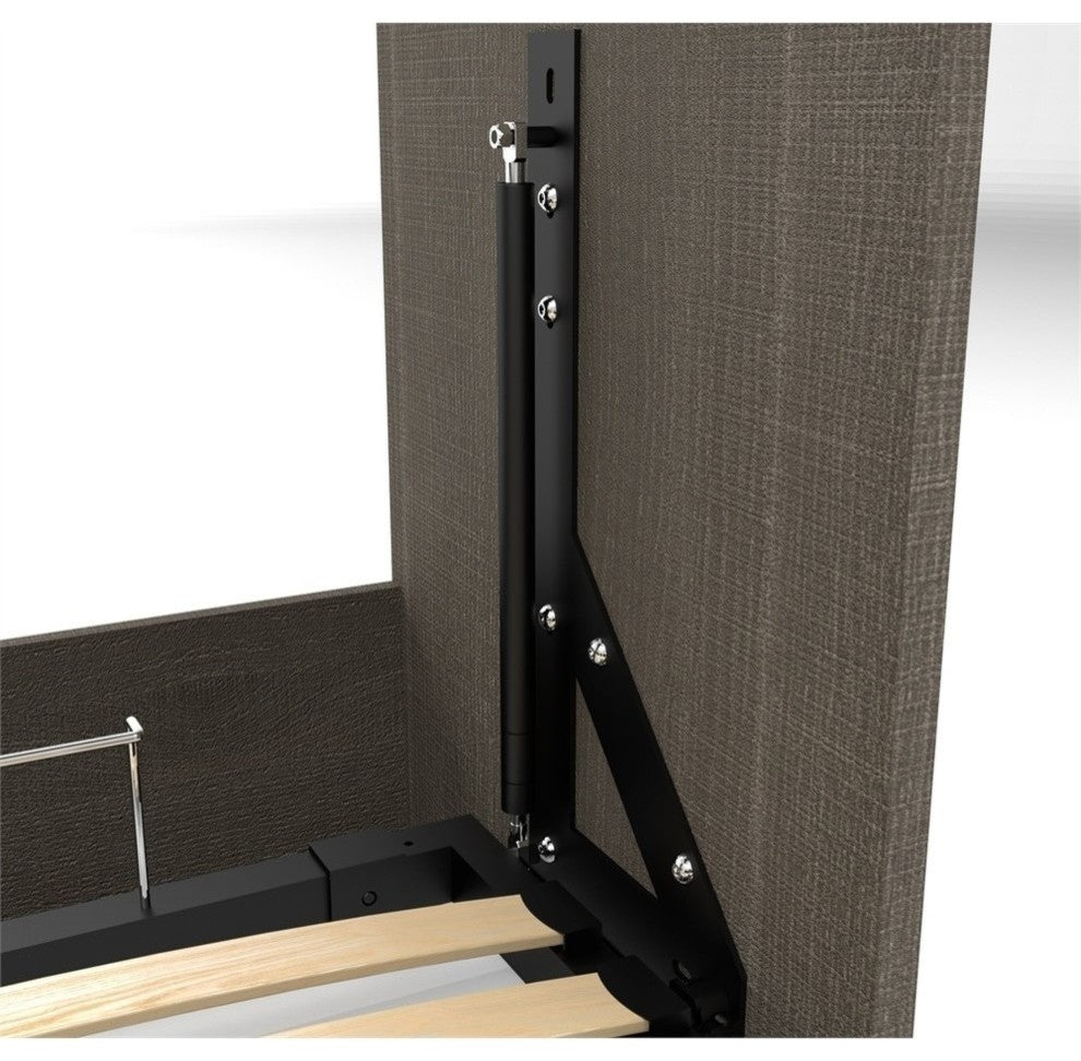 Elite 79" Full Wall Bed Kit, Bark Gray And White