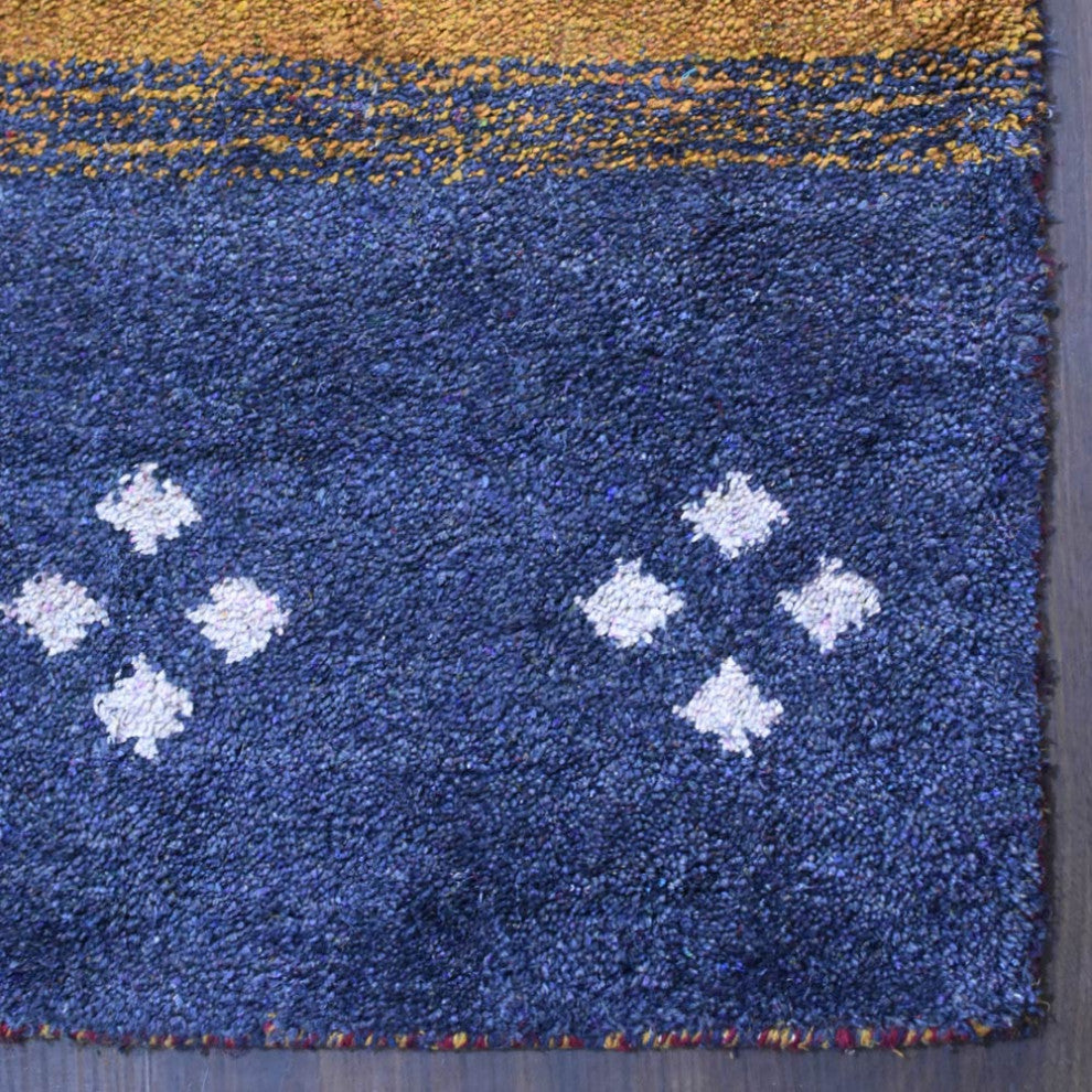 HAND KNOTTED LOOM SILK ECO-FRIENDLY RUG-2'8''x12',Runner,Charcoal Gold,Contempor