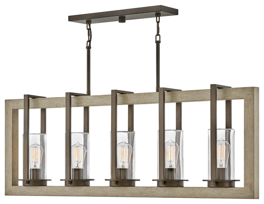 Hinkley Lighting 20035 Riverwood 5 Light 42"W Outdoor Linear - Warm Bronze