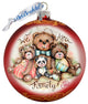 We Are the Family Bears Glass Ornament