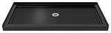 SlimLine 30"x60" Single Threshold Shower Base, Black Finish, Center Drain