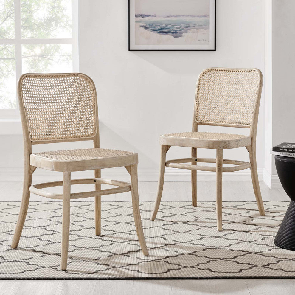 Winona Wood Dining Side Chair Set of 2, Gray