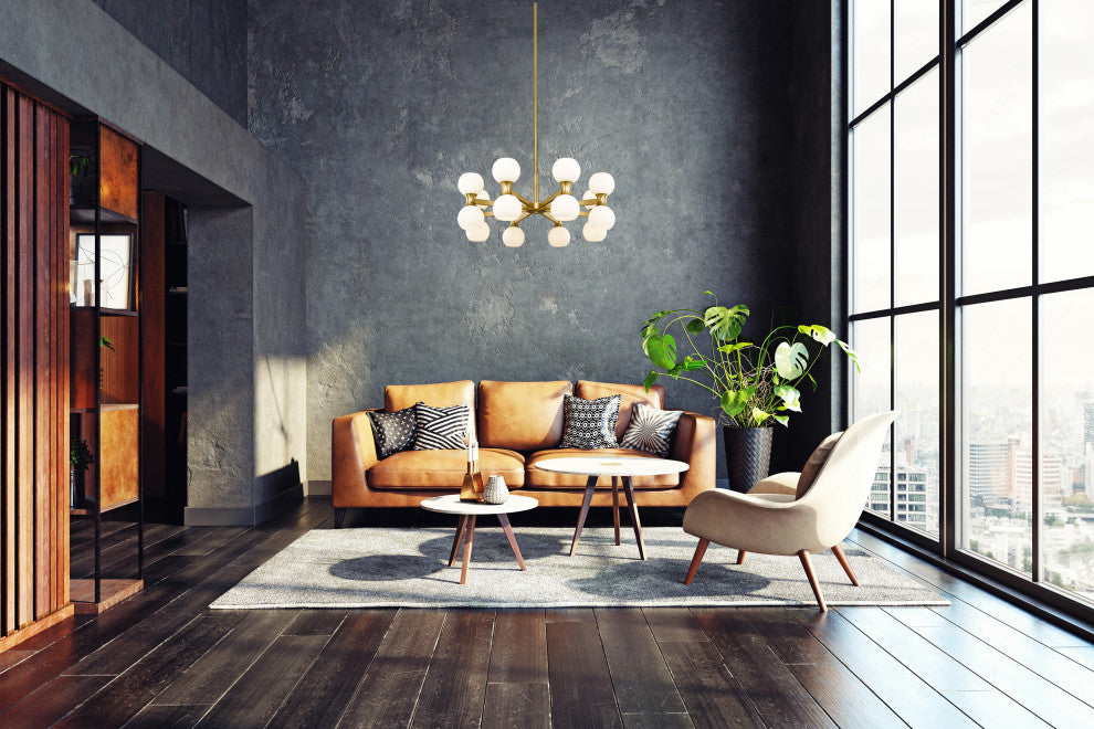 Z-LITE 16-Light Chandelier, Modern Gold