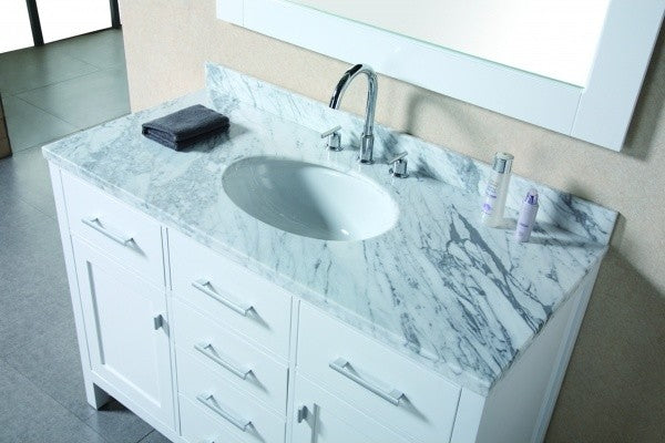 London 48" Single Sink Vanity Set, White