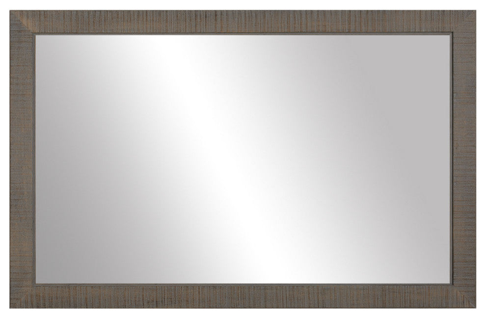 Huntington Framed Wall Mirror, Driftwood, 28"x48"