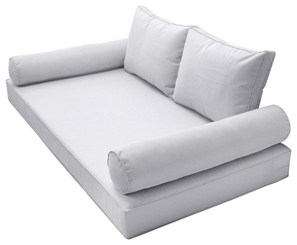 S1 Queen Size 5PC Pipe Daybed Mattress Cushion Bolster Pillow Complete Set AD105