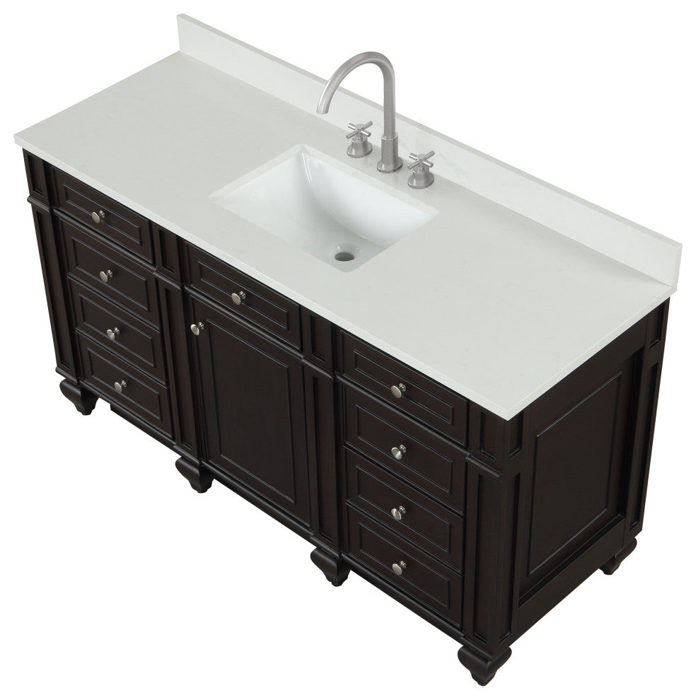 Winston Traditional Espresso 60" Single Vanity