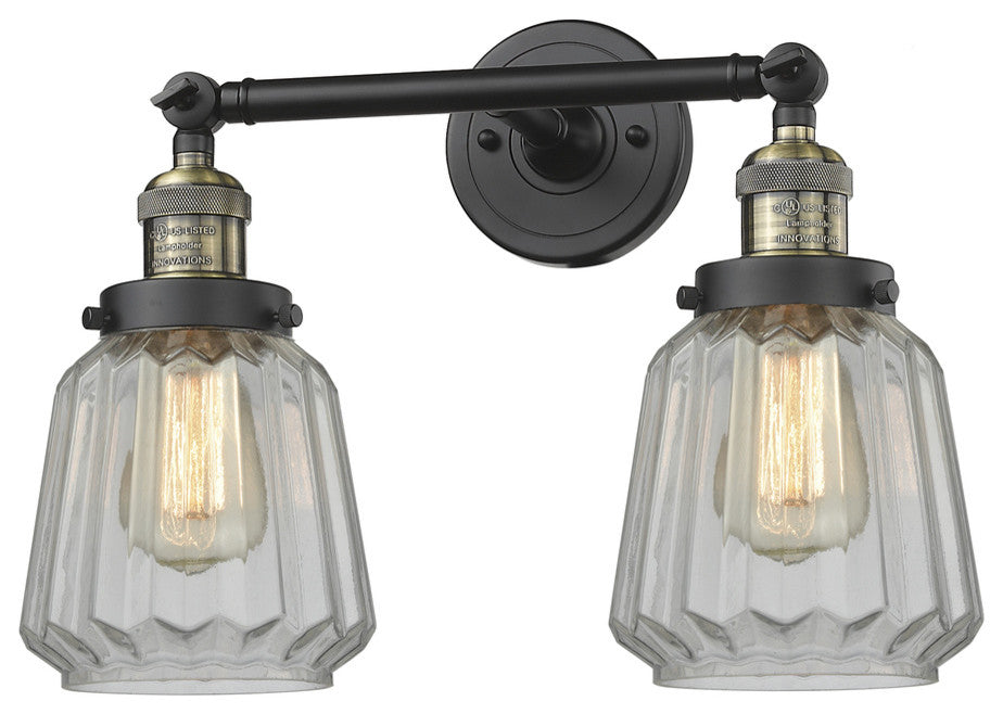 Franklin Restoration Chatham 2 Light Bathroom Vanity Light, Black Antique