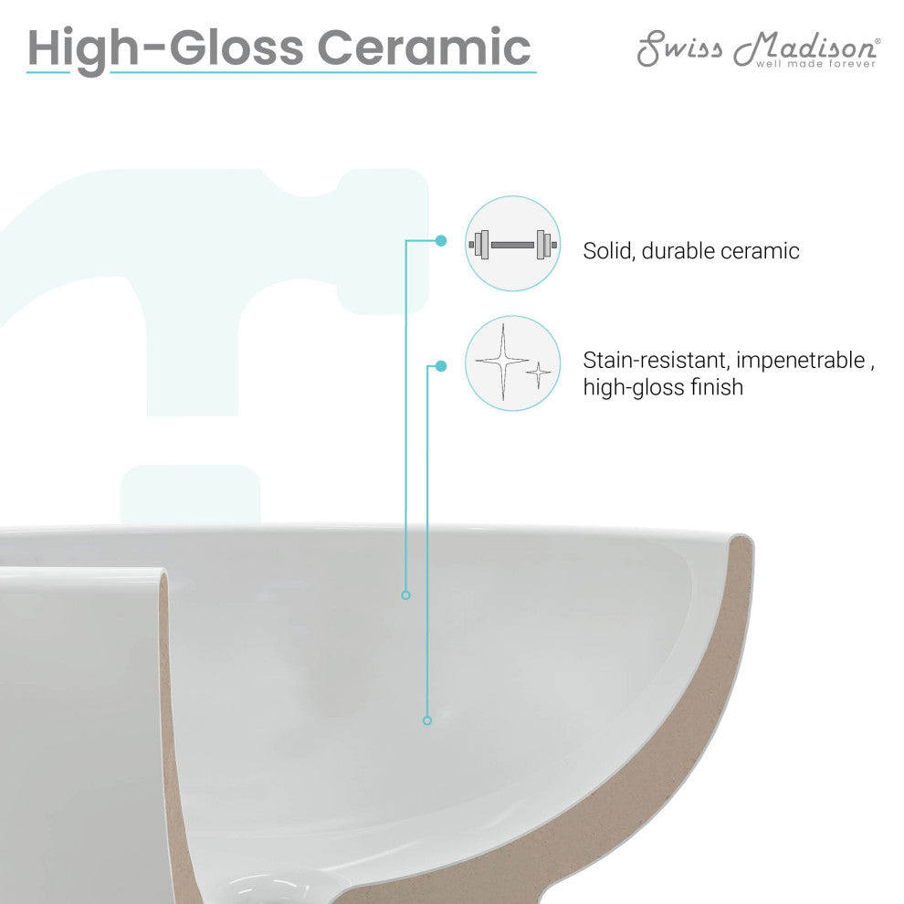 Concorde Square 2-Piece Pedestal Sink