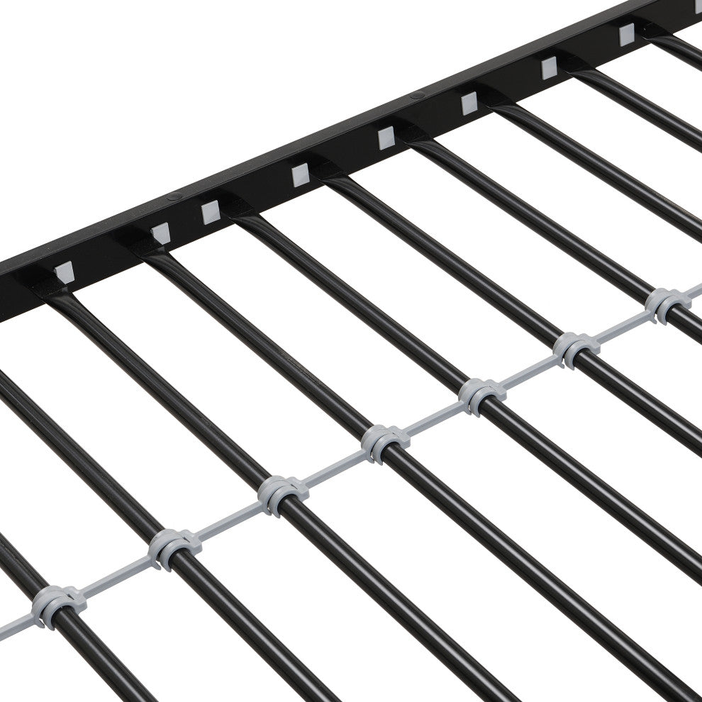 Gewnee Twin Over FULL Metal Bunk Bed with Trundle