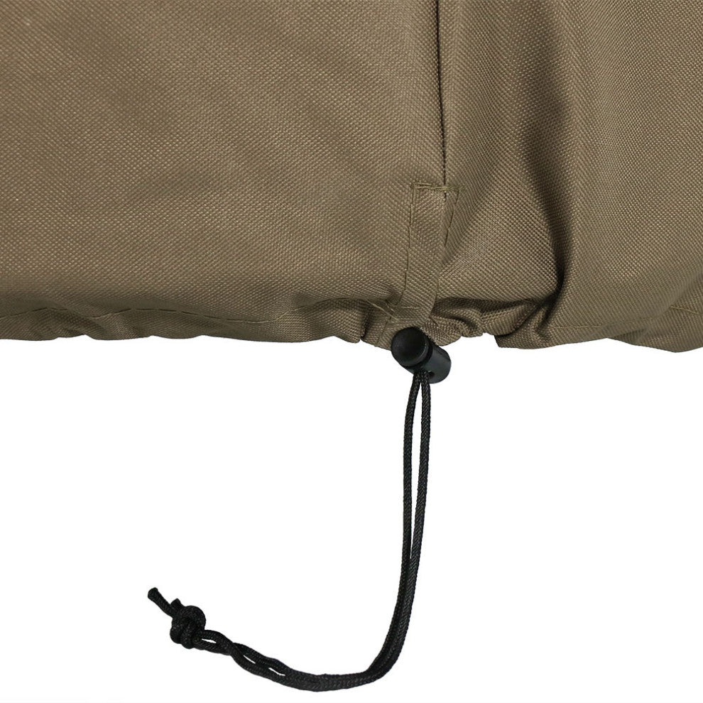 Sunnydaze Durable Weather-Resistant Round Fire Pit Cover, Khaki, 48"x18"