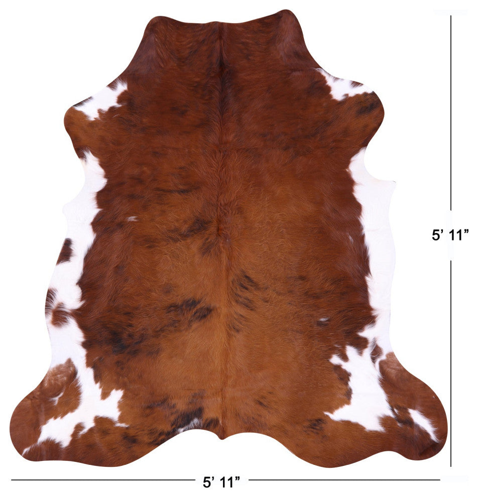 Natural Cowhide Rug 5' 11" X 5' 11" C2387