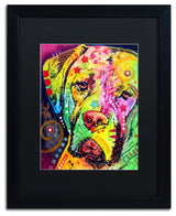 Dean Russo 'Mastiff II' Framed Art, Black Frame, 16"x20", Black Matte