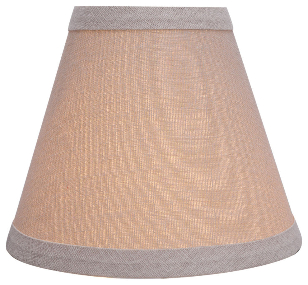 32112-2 Small Hardback Empire  Chandelier Clip On Lamp Shade Khaki 3"x6"x5"