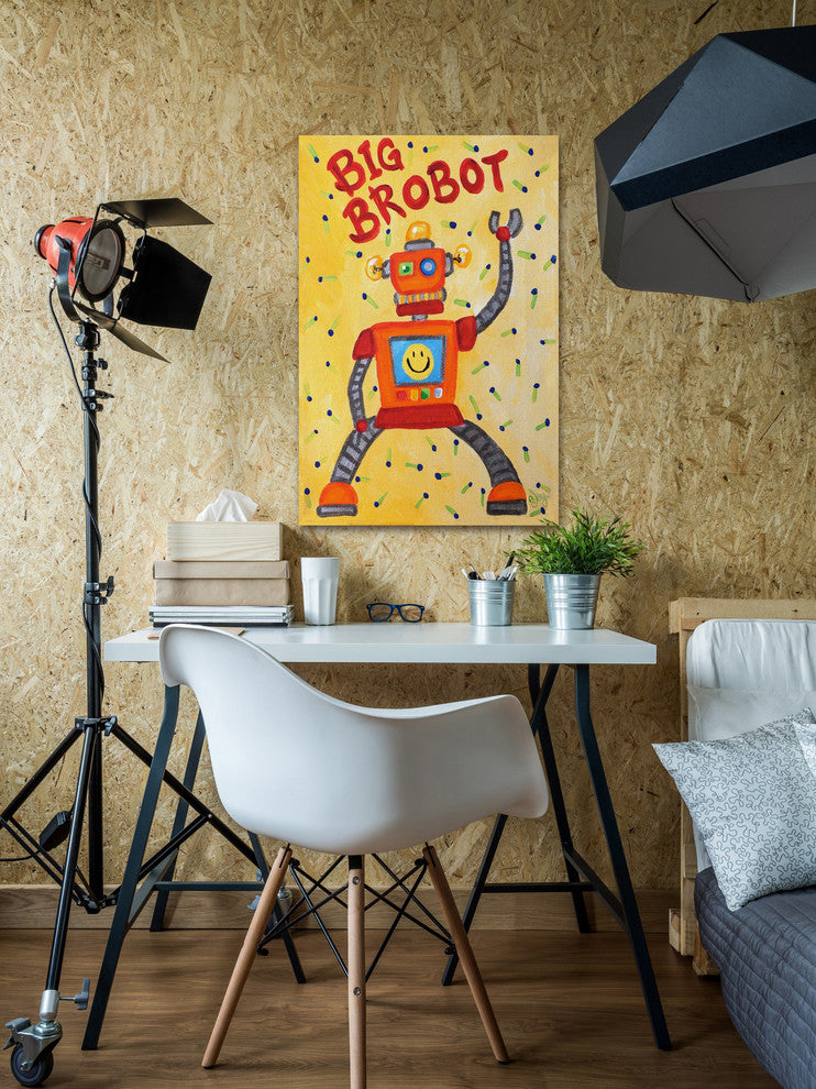 Marmont Hill, "Big Brobot" by Nicola Joyner Painting on Wrapped Canvas, 16x24