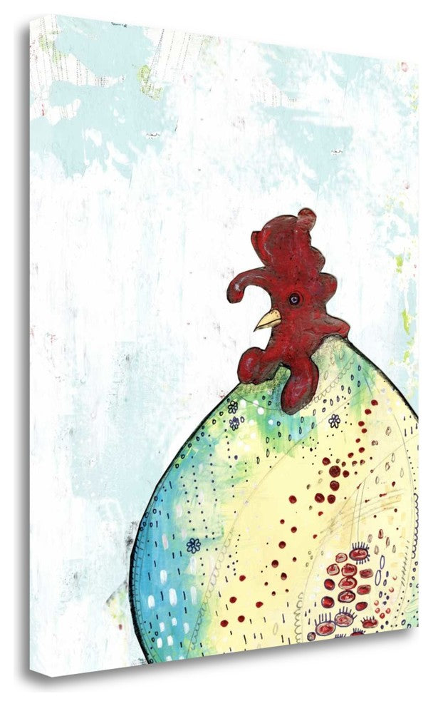 "Rooster II" By Sarah Ogren, Giclee Print on Gallery Wrap Canvas, Ready to Hang