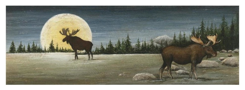 "North Woods Moose Crop" Digital Paper Print by David Carter Brown, 56"x20"