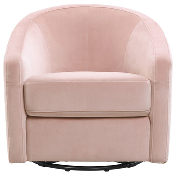 Madison Swivel Glider, Blush Pink Velvet