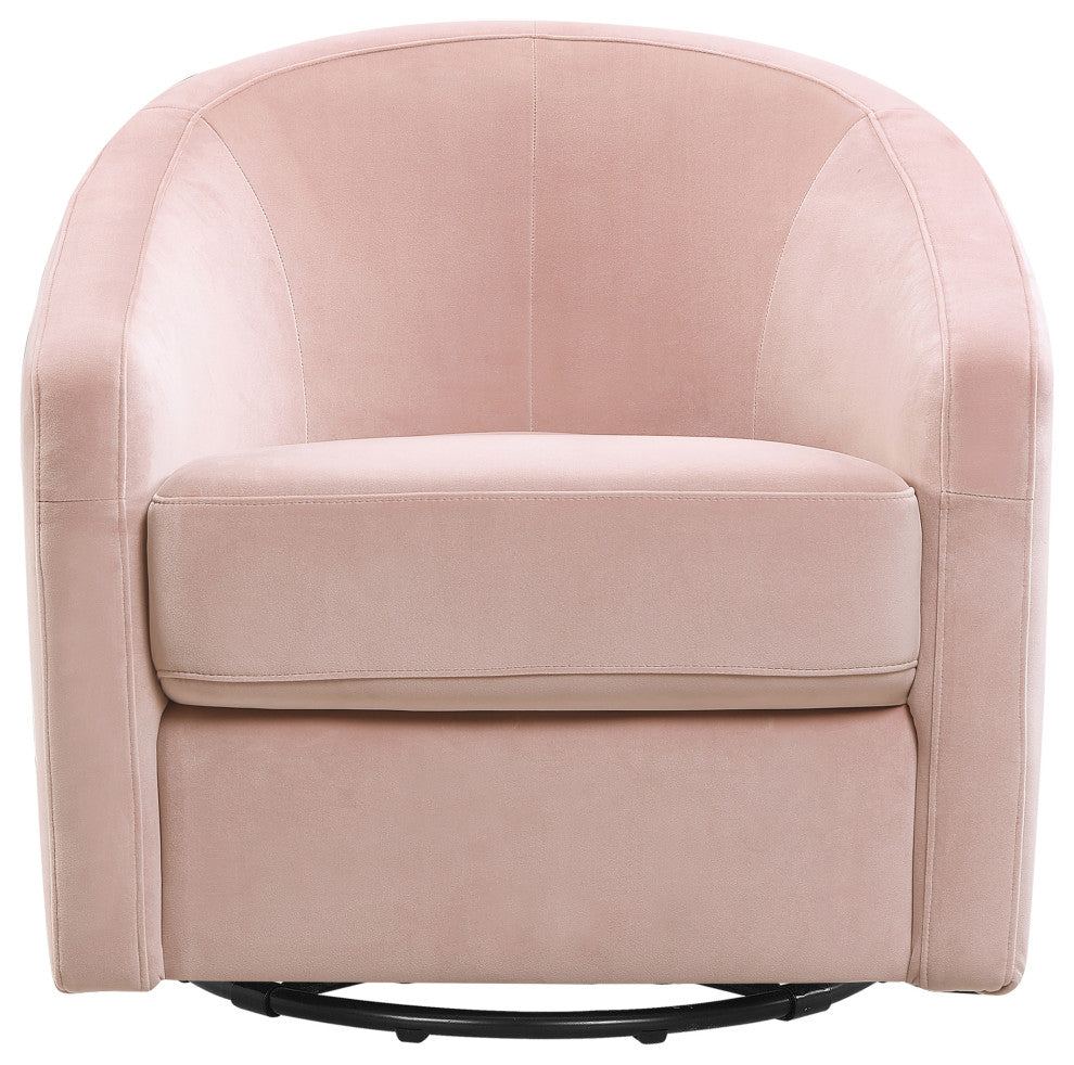 Madison Swivel Glider, Blush Pink Velvet