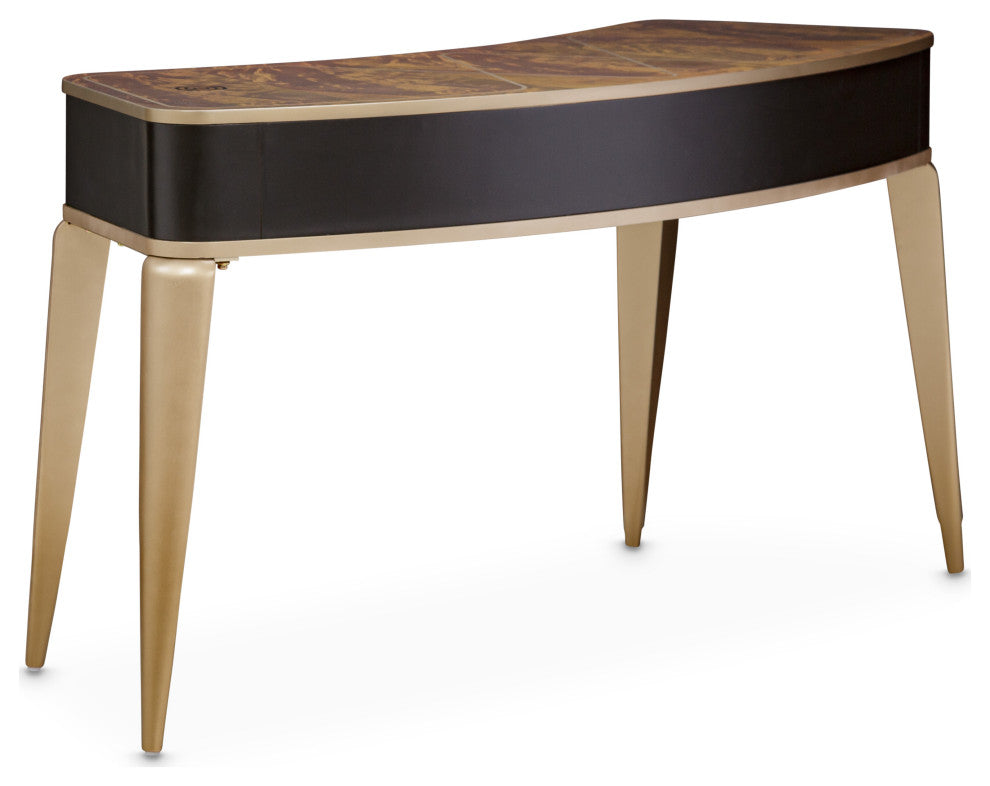 Malibu Crest Vanity/Writing Desk - Crotch Mahogany