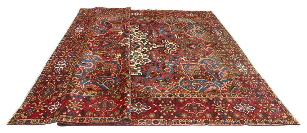 Fine Vintage Bakhtiari Cidem Red/Ivory Rug, 9'10 x 12'3