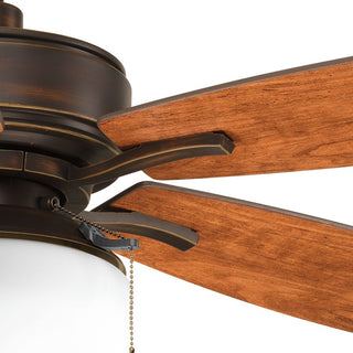 Billows Collection 52" 5 Plywood Blade With Pull Chain, Antique Bronze