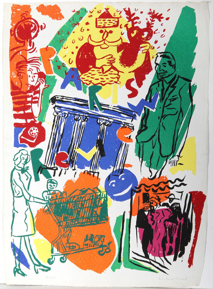 Kim MacConnel "Paris Review" Silkscreen