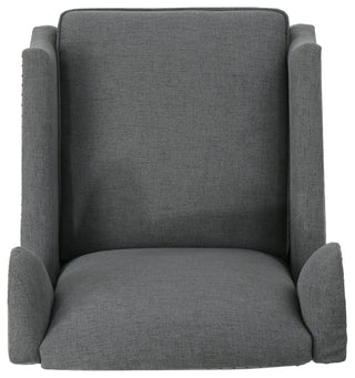 GDF Studio Weyland Contemporary Fabric Wingback Pushback Recliner, Charcoal