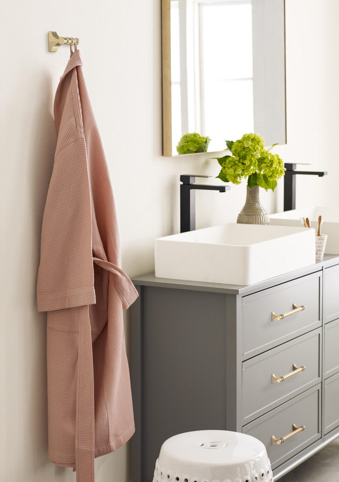 Davenport Transitional Double Robe Hook, Golden Champagne