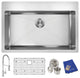 Elkay Crosstown 18 Gauge Stainless Steel Sink Kit with Faucet