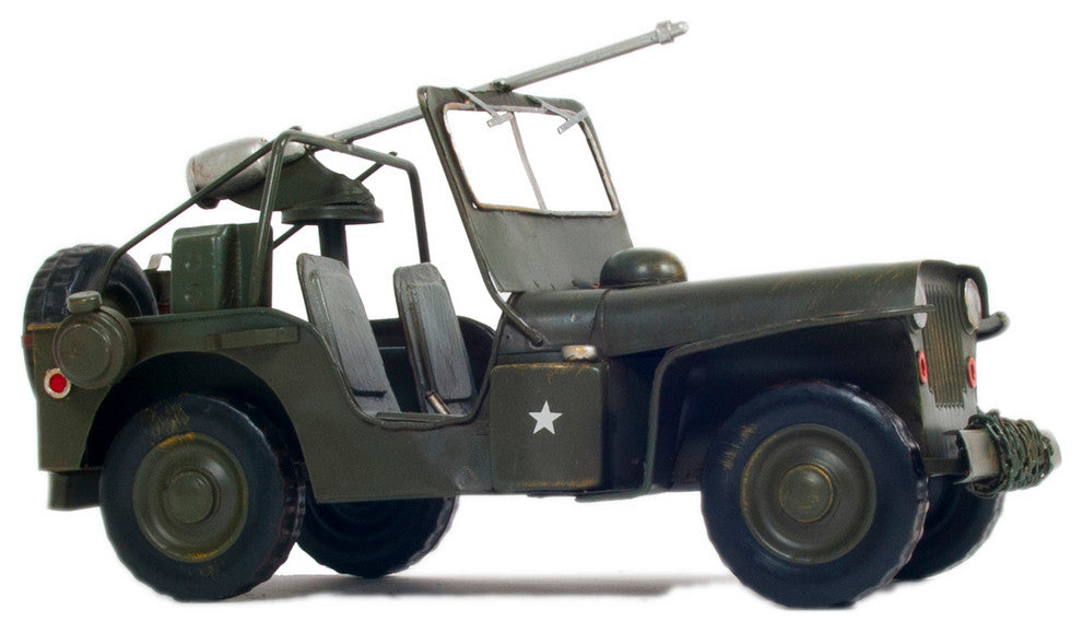 1941 Willys MB Overland Jeep Green Metal Handmade