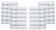 Delara Washcloths Set 100% Organic Cotton, GOTS Certified Absorbent, White, 24 Pack